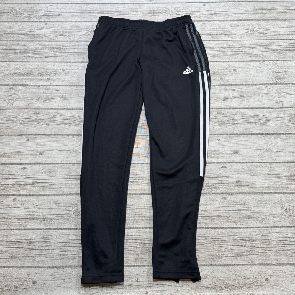 Adidas Track Pants Men's Medium Black Tiro 21 Tapered Aeroready Athletic Joggers